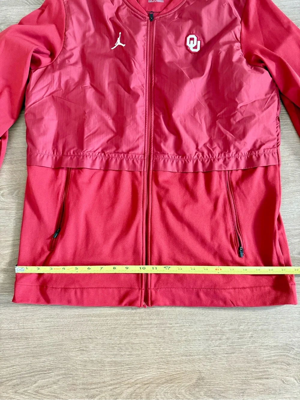 Nike Jordan BrandOklahomaSoonersOU Crimson Full ZipJacketBomberMen Size Large